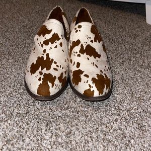 Cow print shoes